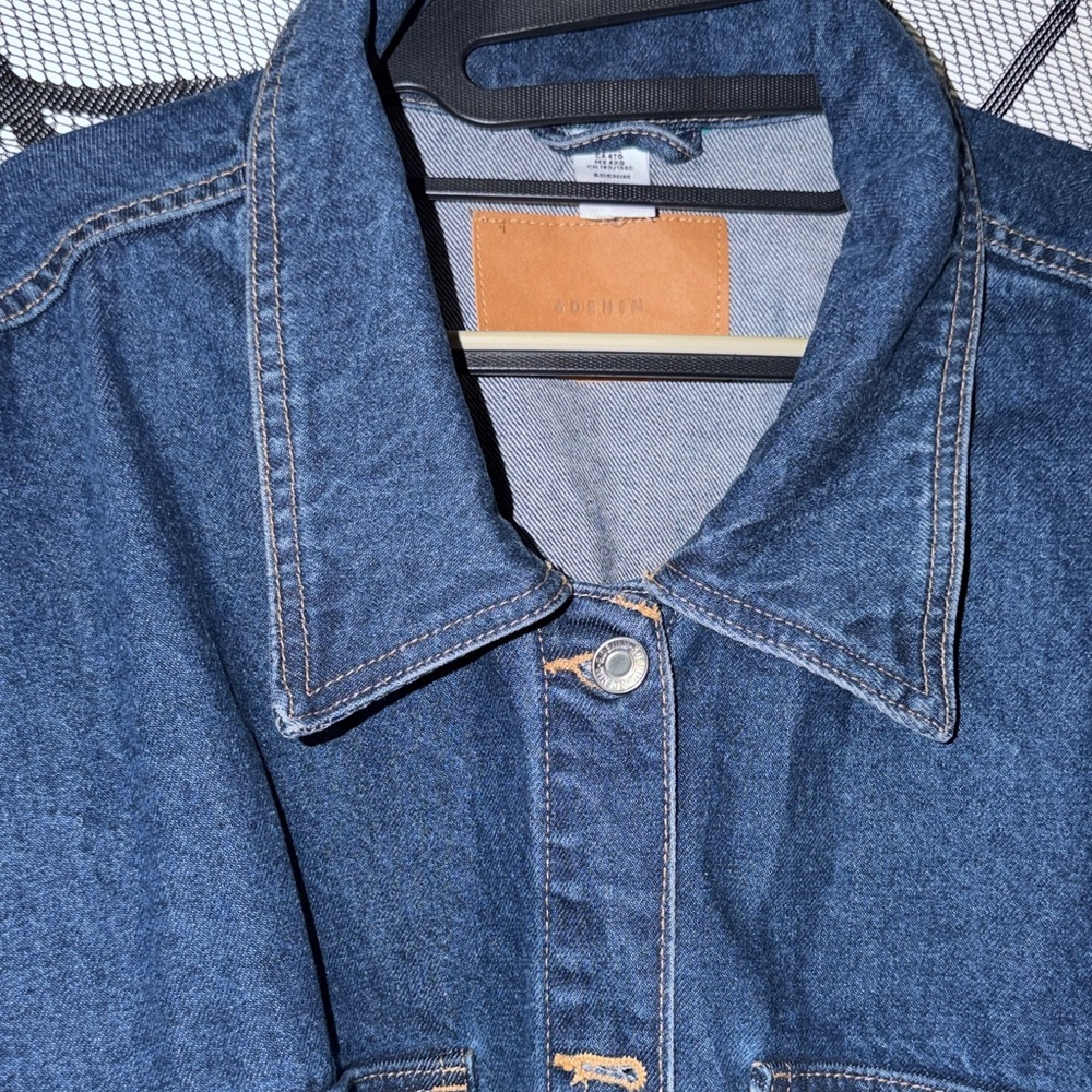 Denim Belted Jacket - image 4